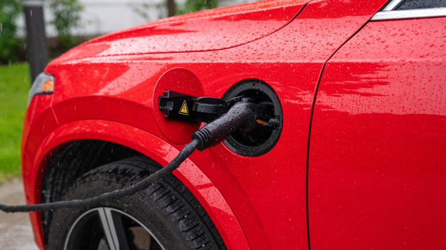 An EV Attached to a Charger, will you drive an electric car soon?