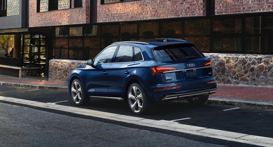 The Q5 is about 14 inches shorter than the Q7. 