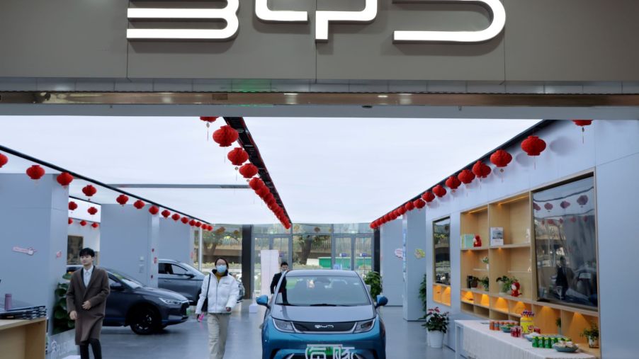 A BYD dealership, which houses the best EVs in the world.