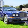 Blue Bentley Azure Convertible on display at London Concours