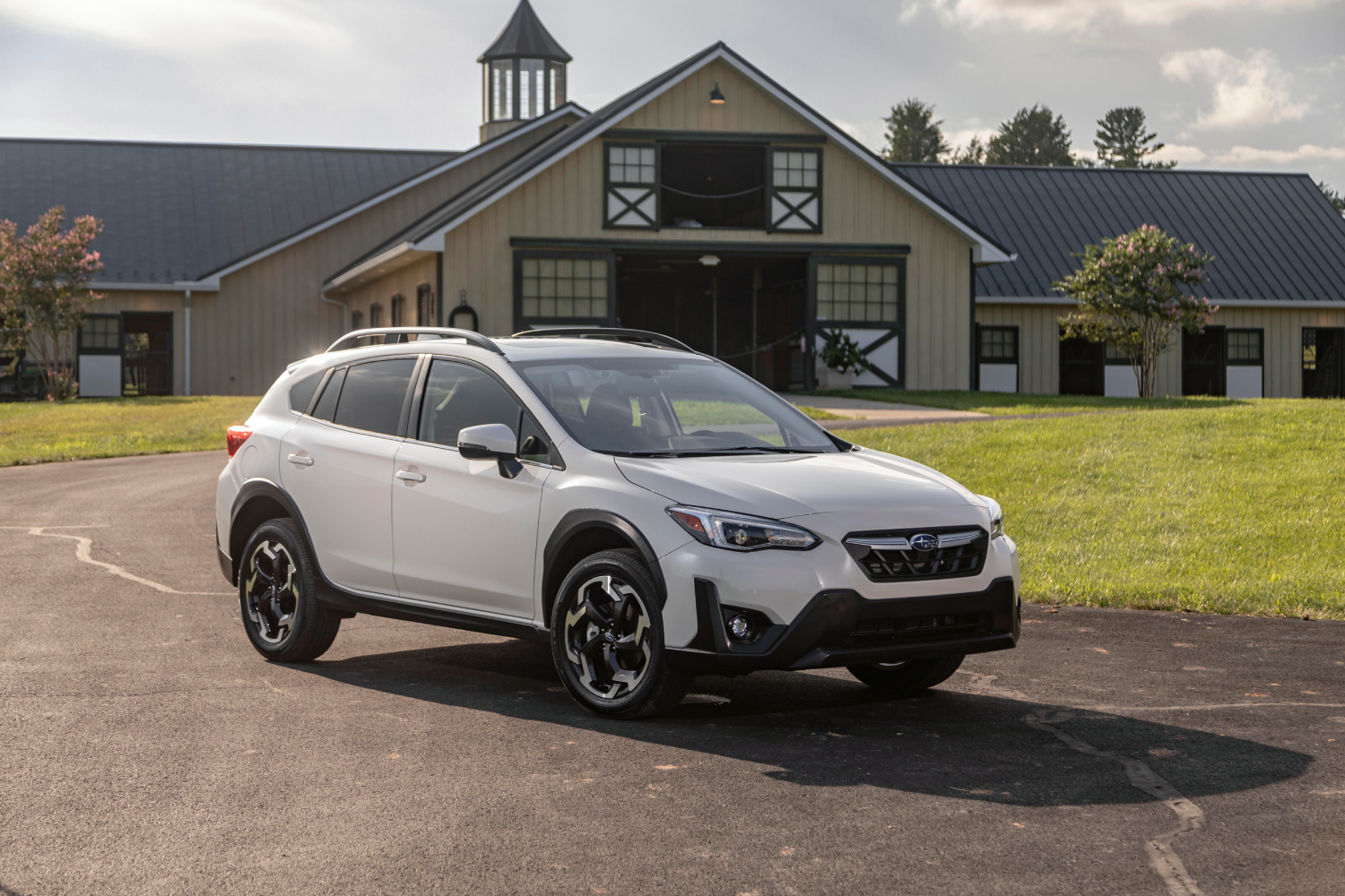 The best used Subaru Crosstrek SUV parked in front of a building