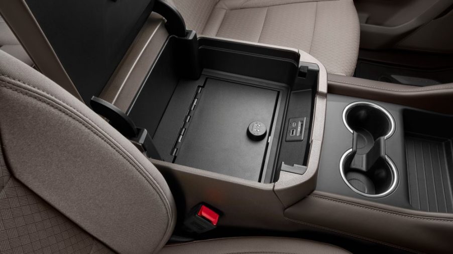 chevy built in console safe in an SUV