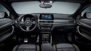 Dashboard and front seats in 2023 BMW X2, highlighting its release date and price