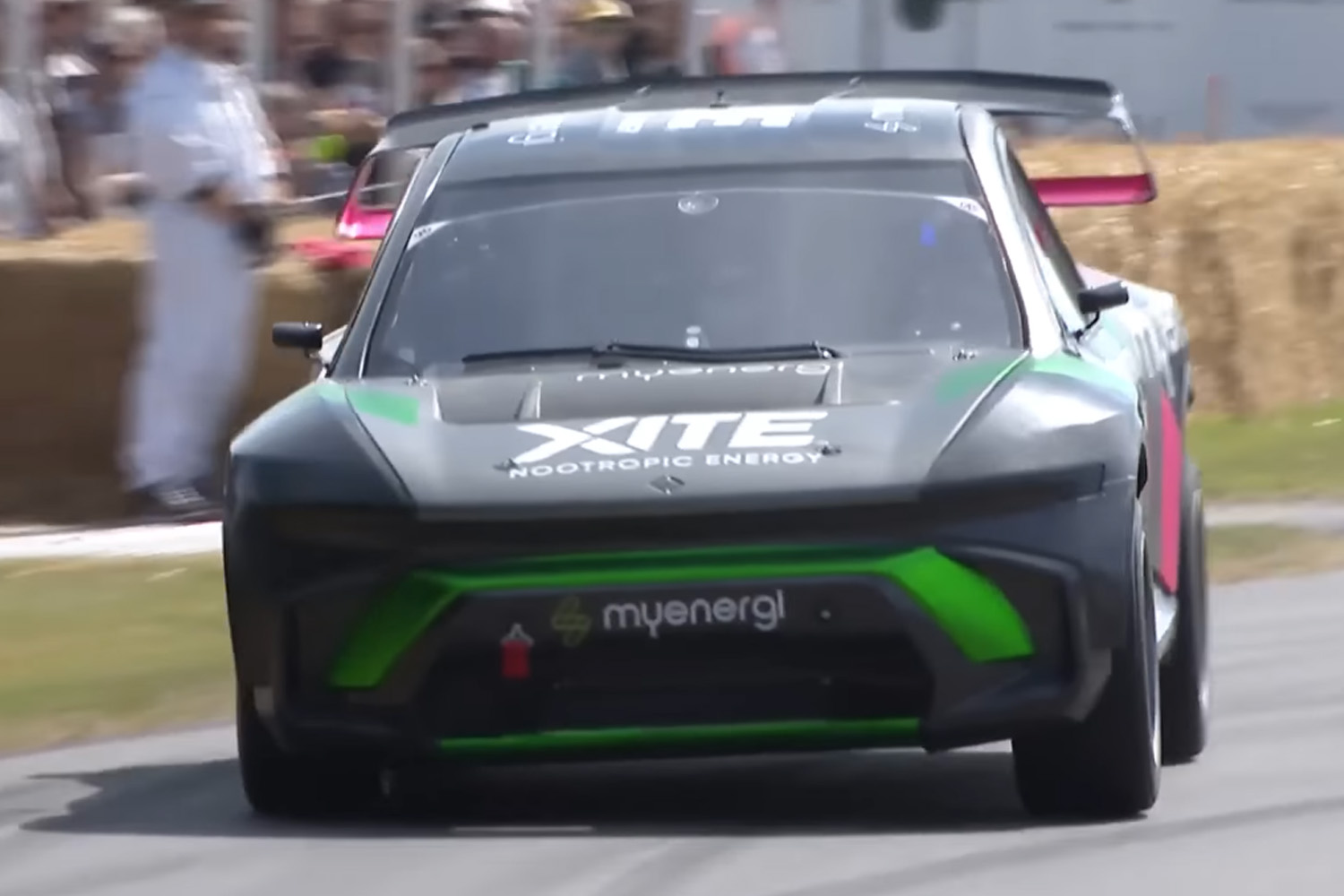 First Corner Electric Rallycross Car on track at Goodwood Festival of Speed ​​top 10 fastest