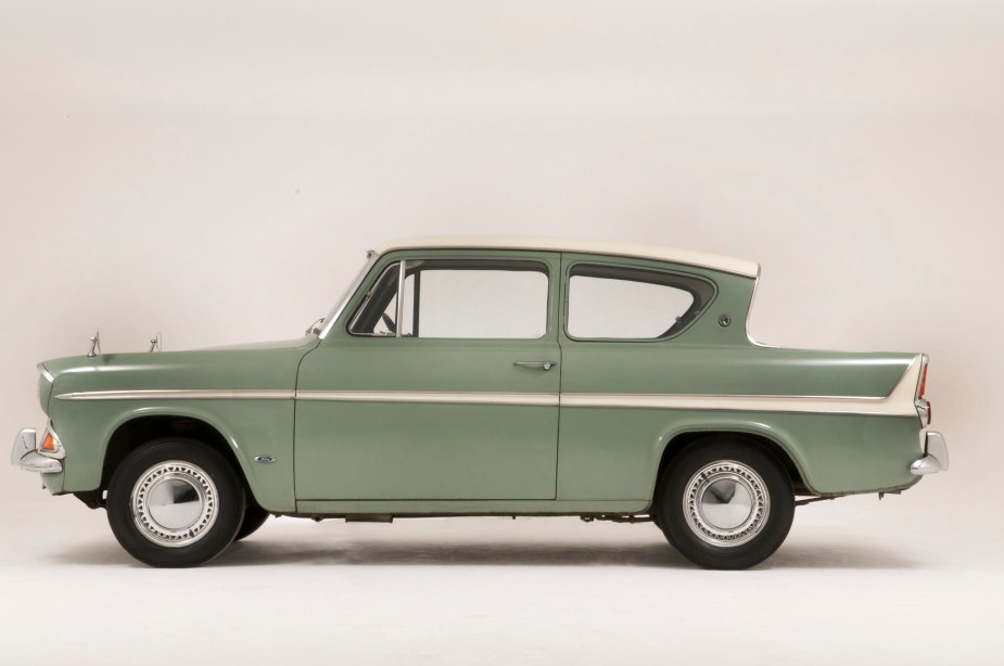 The magic flying Ford Anglia, like this one, is a special part of J.K. Rowling's Harry Potter