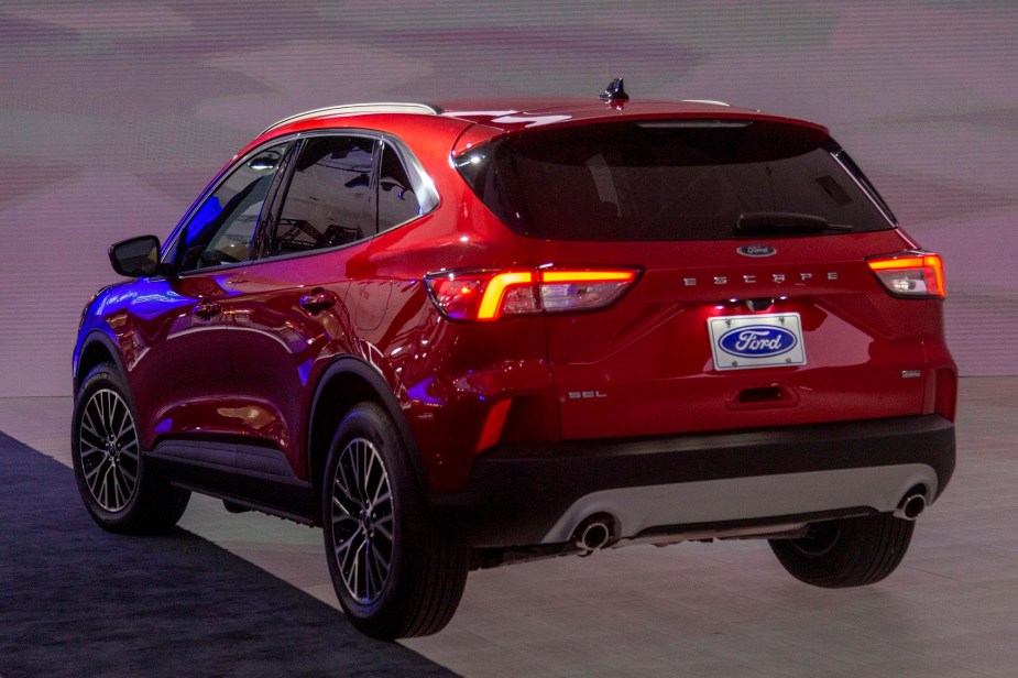 A plug-in hybrid like the red Ford Escape here, has special advantages over EVs.