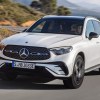 Front angle view of white 2023 Mercedes-Benz GLC-Class, highlighting its release date and price