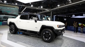 A GMC Hummer EV that can possibly be the Hummer EV in Europe if approved.