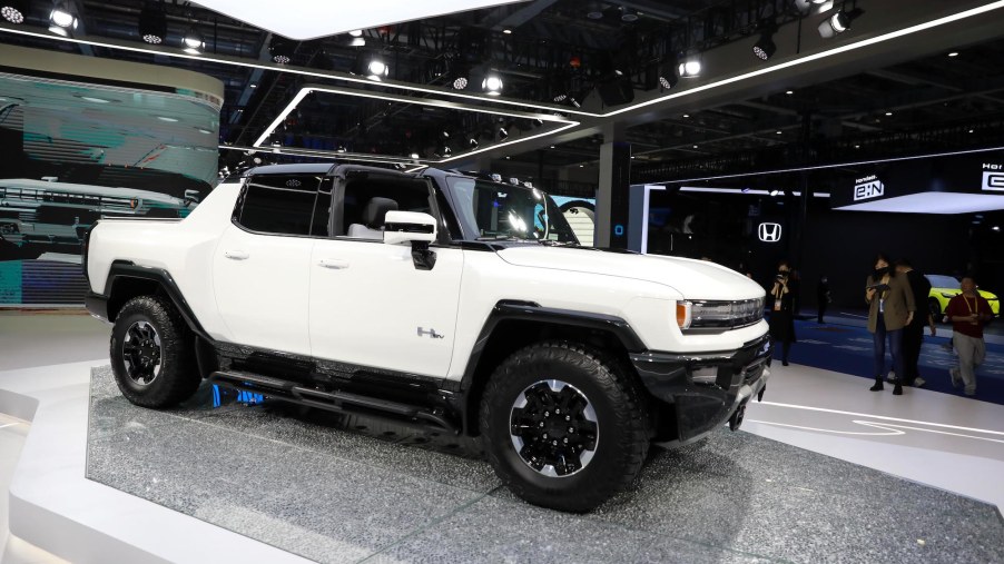 A GMC Hummer EV that can possibly be the Hummer EV in Europe if approved.