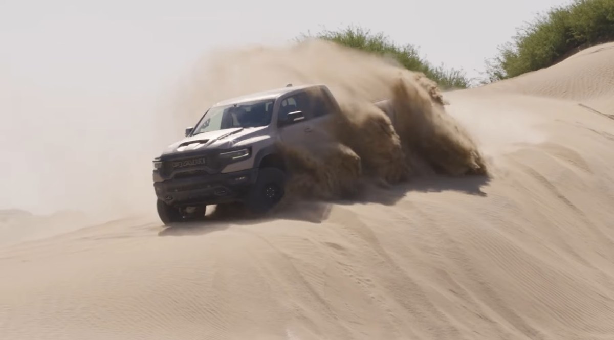 Ken Block in the desert in a Ram TRX Sandblast Edition. Could the Ram Rebel be a better truck?  