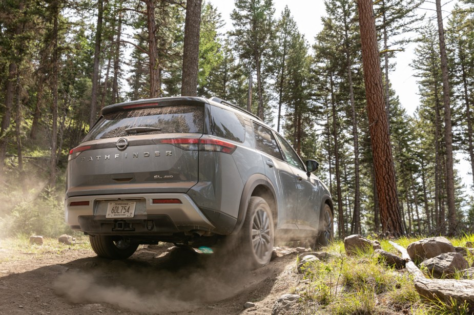 The new Nissan Pathfinder looks like it can handle off-road duties. 