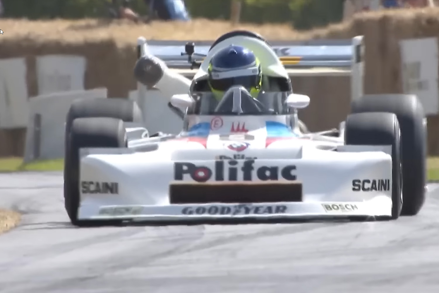 March 728 open wheel race car on track at Goodwood Festival of Speed