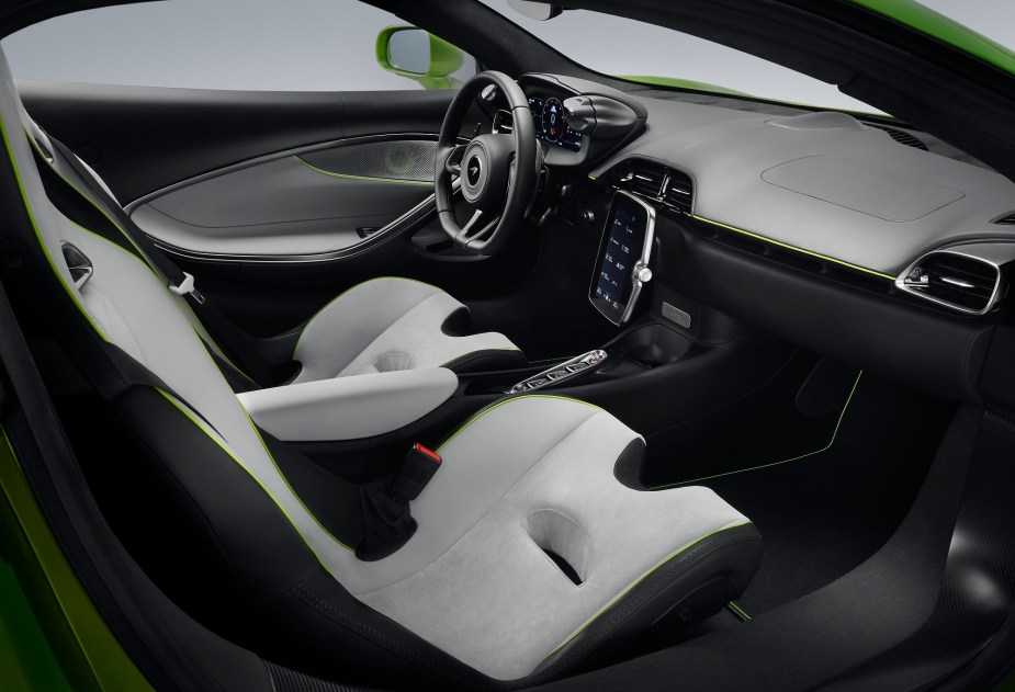 The McLaren Artura's interior looks as though it takes inspiration from an Apple Watch