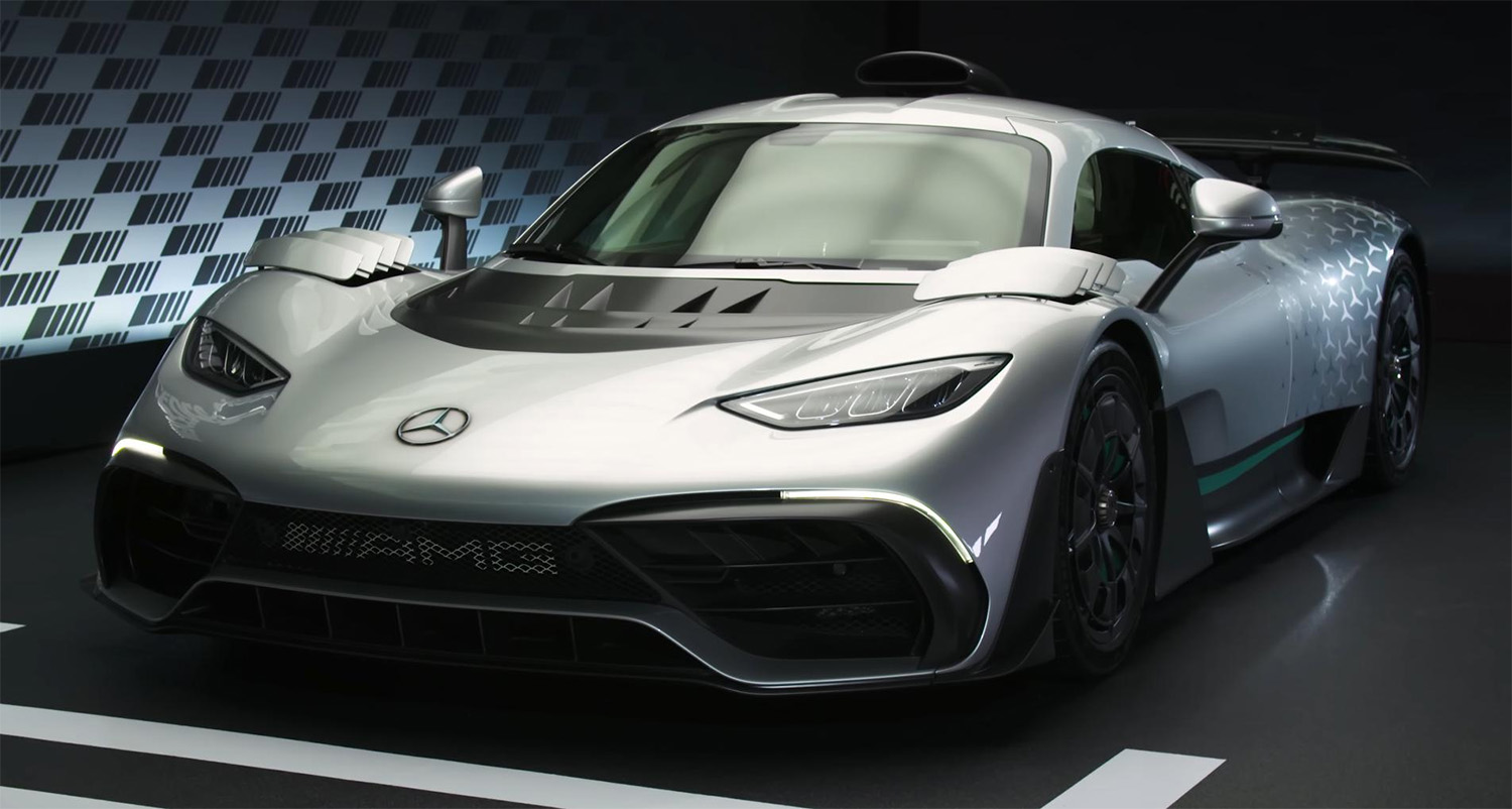 Mercedes-AMG ONE Limited Edition Supercar with 1,000 horsepower V6 engine on display in Carwow video