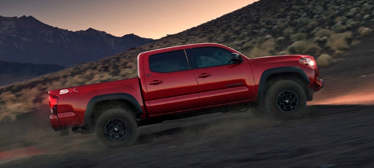 Side view of 2023 Toyota Tacoma, highlighting new small Toyota truck that could be better than Ford Maverick