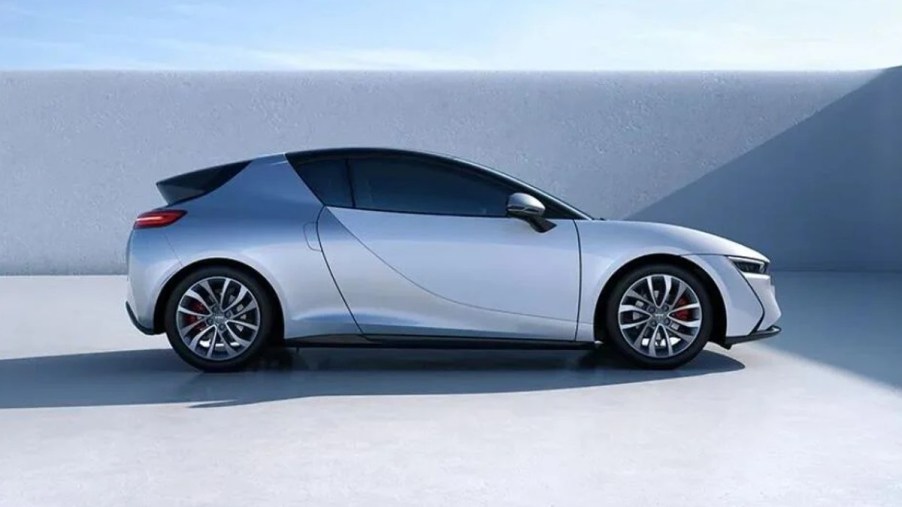 Side view of silver Qiantu K20, an electric car from China that costs only $13,000