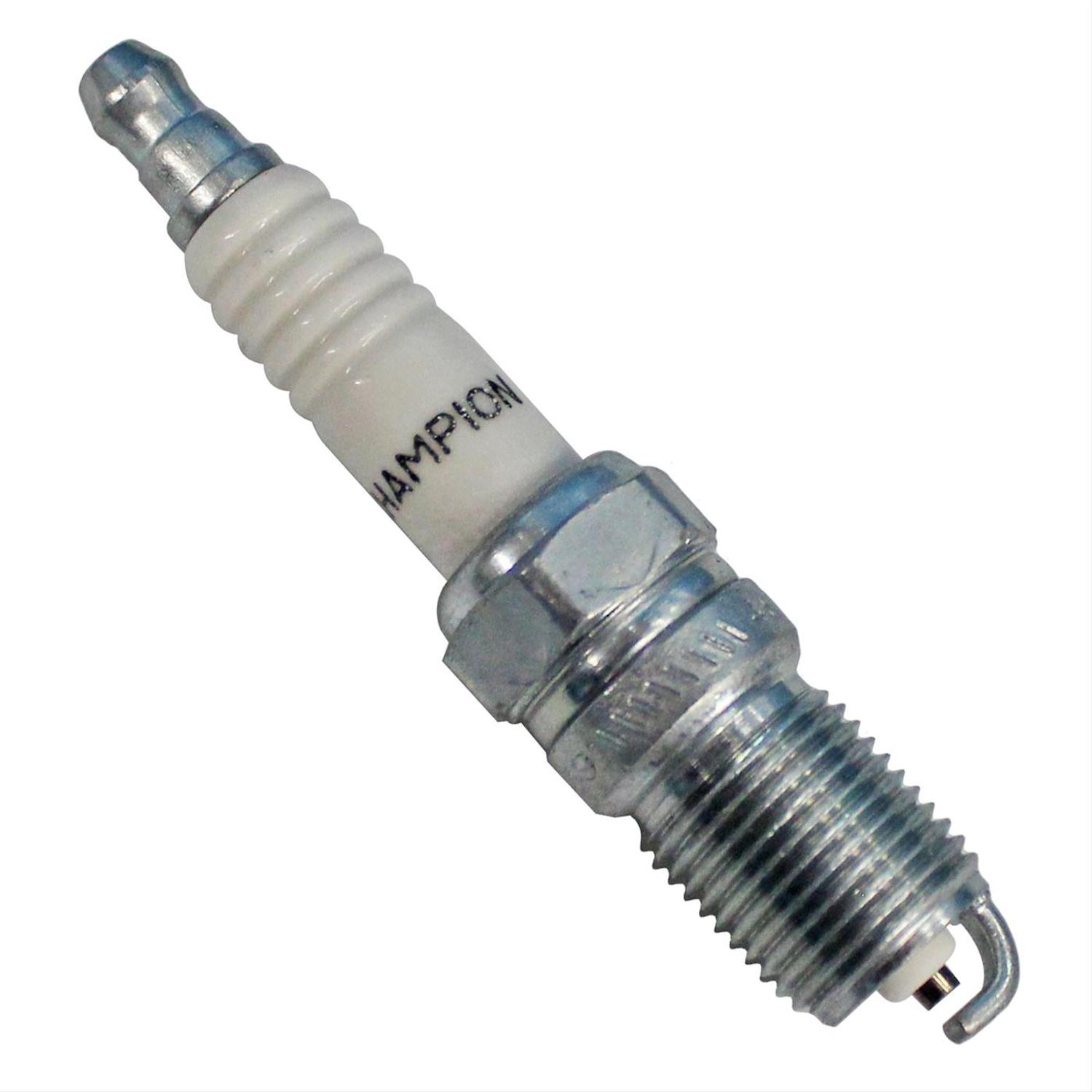 Promo photo of a Champion spark plug against a white background.