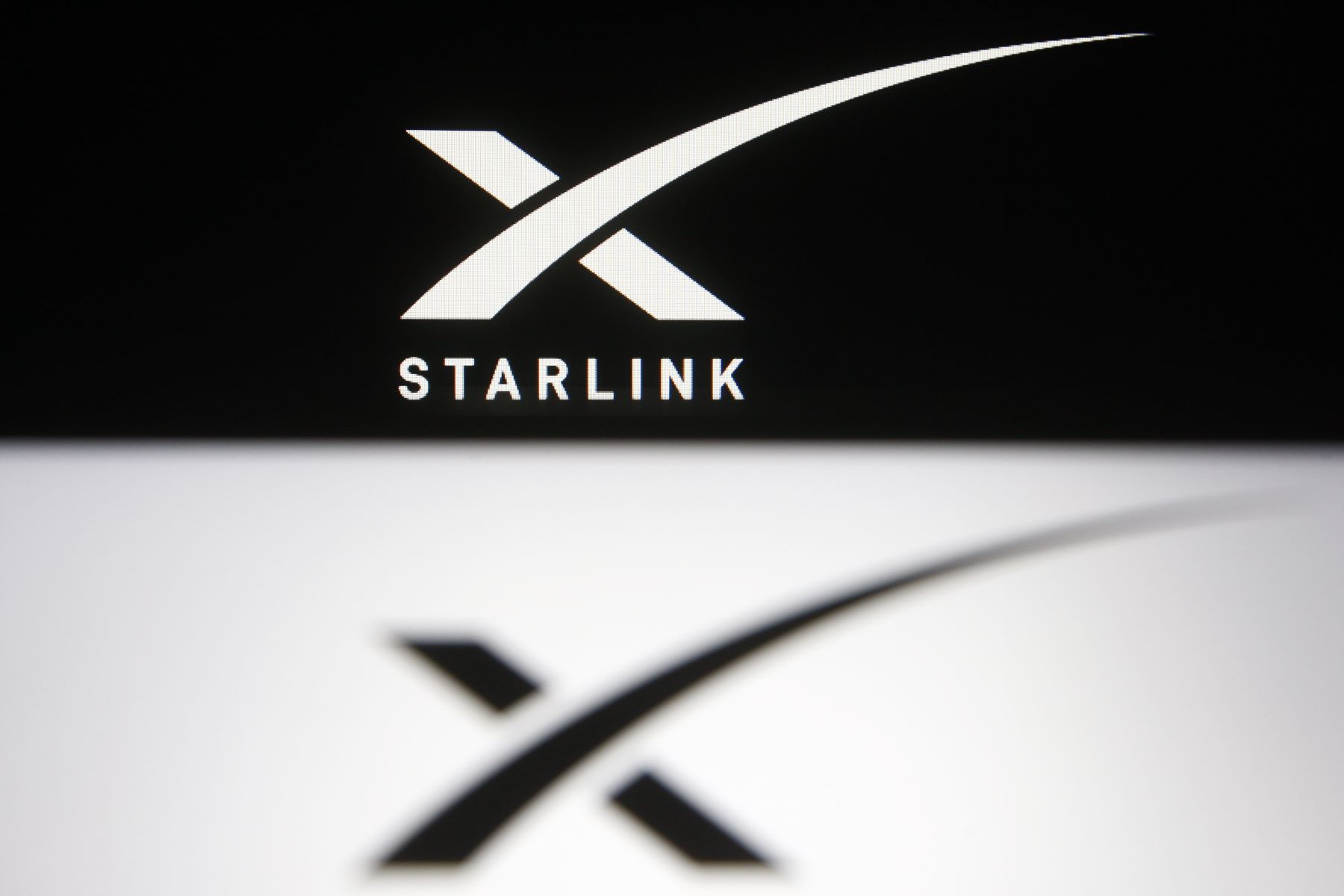 The Starlink logo of a satellite internet constellation