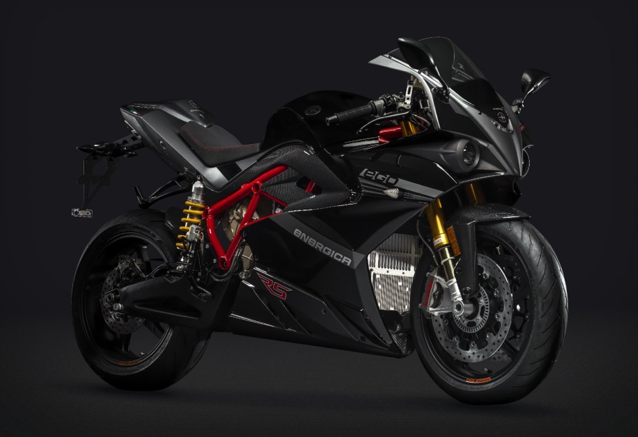 A black-and-red 2022 Energica Ego+ RS