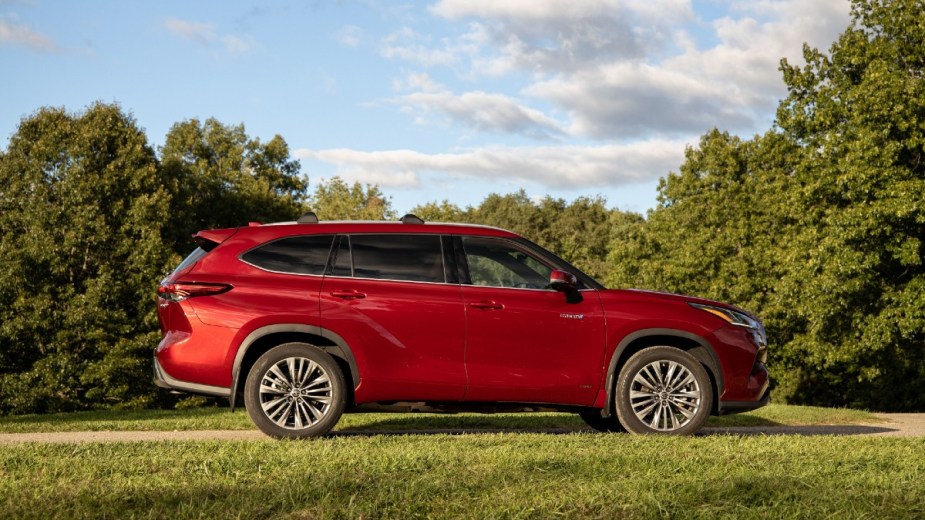 The new Grand Highlander will be bigger than this current Toyota Highlander, which Consumer Reports recommends. 