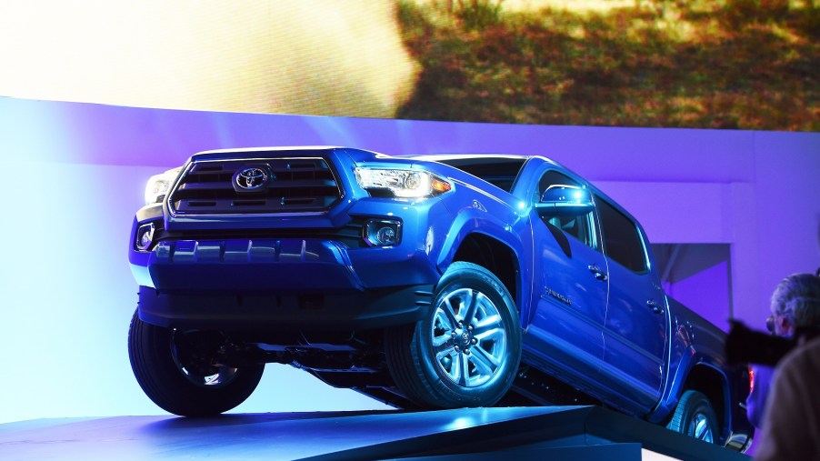 The Toyota Tacoma, like this one at the Detroit Auto Show, is one of the longest-lasting vehicles and can cover over 200,000 miles.