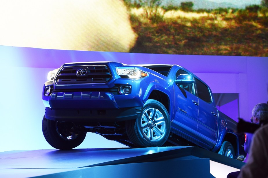 The Toyota Tacoma, like this one at the Detroit Auto Show, is one of the longest-lasting vehicles and can cover over 200,000 miles.