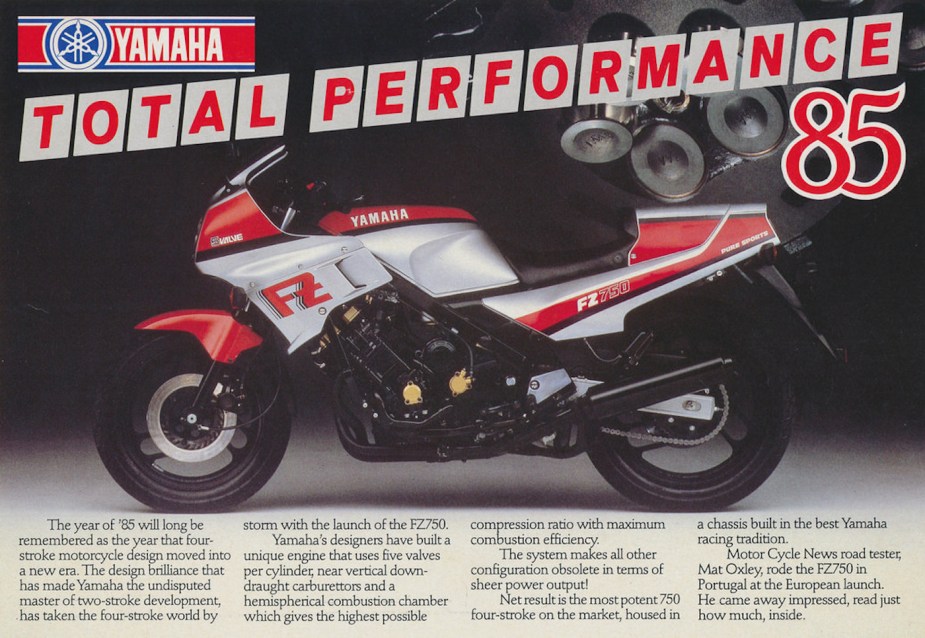 Yamaha-FZ750 ad from the '80s