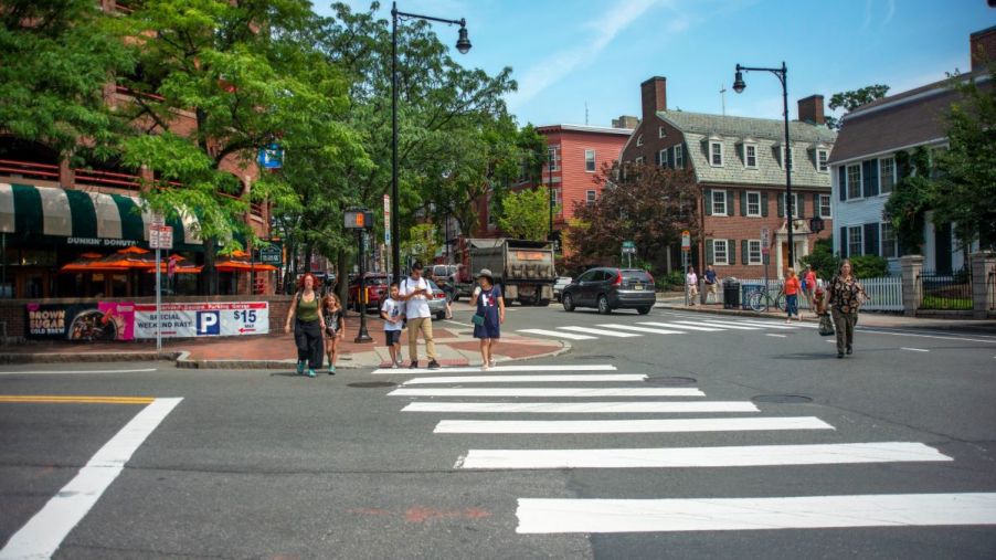 Crosswalk in downtown Boston
