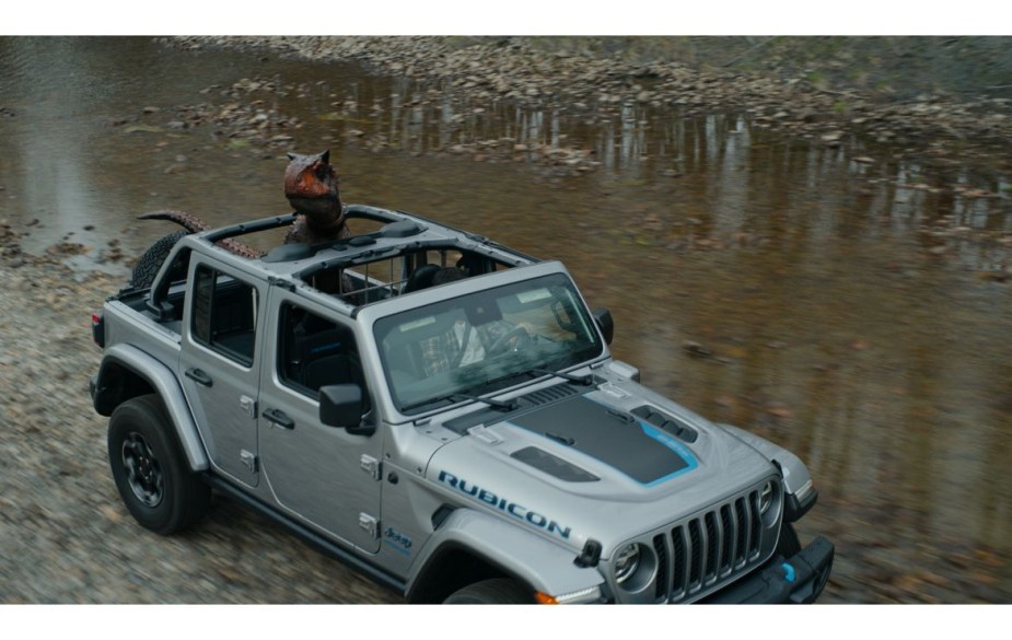2022 Jeep Wrangler 4xe in the "Jurassic World Domination" movie