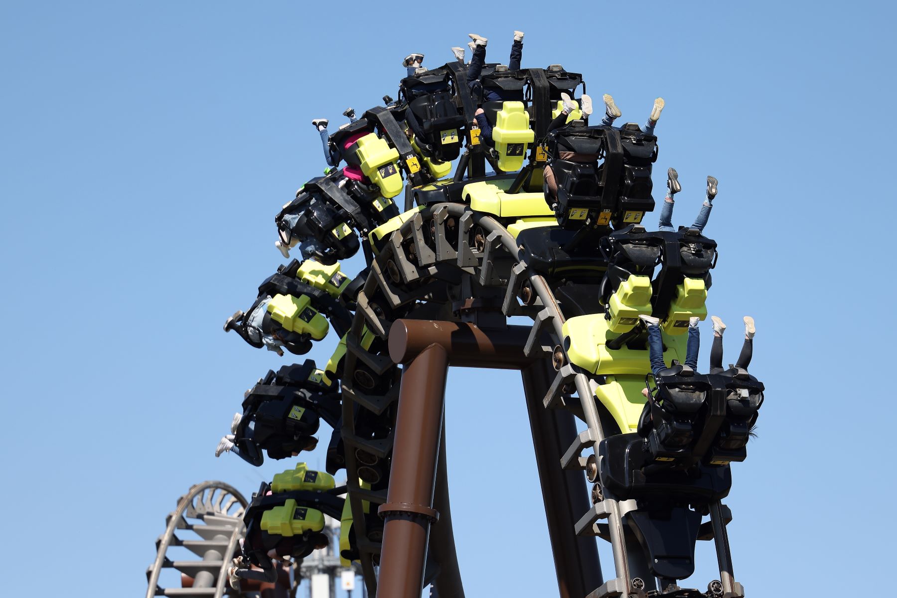 The 'Lucky Luke - The Ride The Daltons Break Out' roller coaster at Bottrop's Moviepark