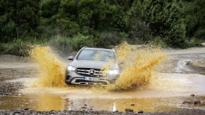 Mercedes-Benz GLC in the mud. One of the best small luxury SUVs on the market.