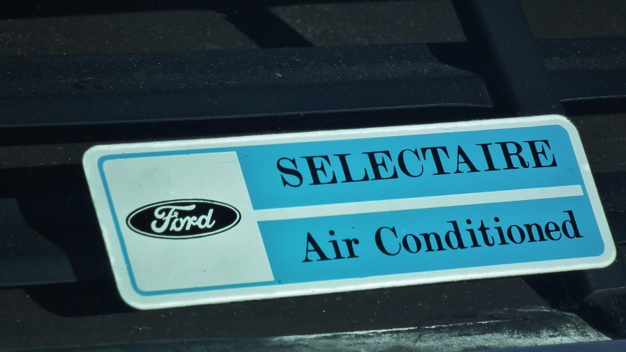 1974 Ford Air conditioner sticker