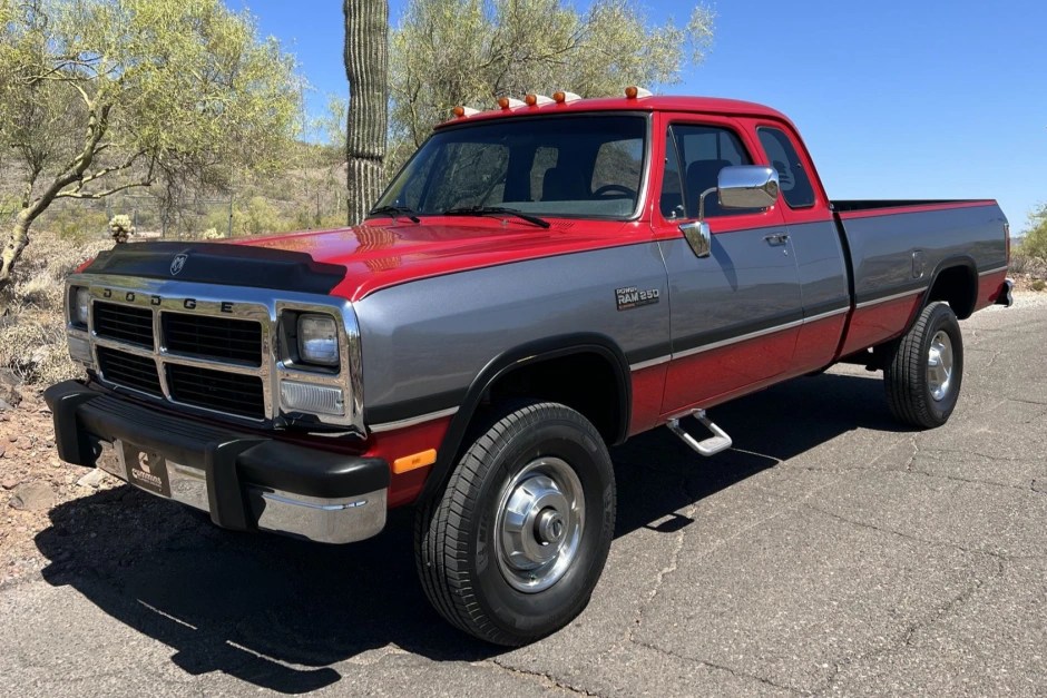 This 1992 Dodge Ram Cummins is equipped with the 5.9-liter Cummins turbo diesel.  