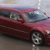 a deep red 2006 dodge magnum srt8, the hemi-powered station wagon that was fun to drive