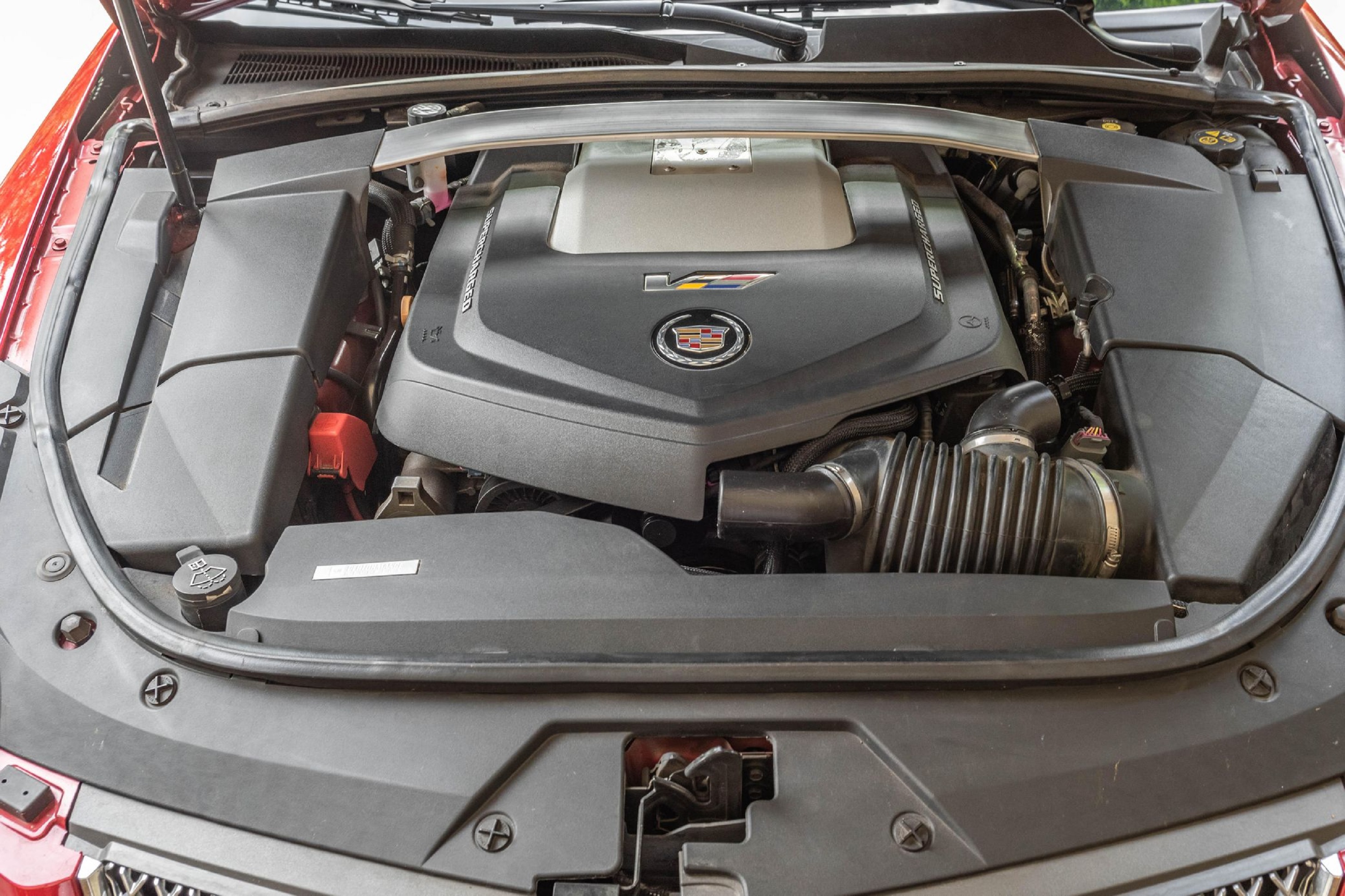 A 2011 Cadillac CTS-V Sedan's supercharged V8