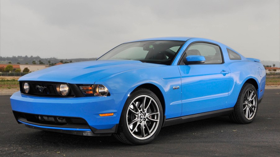 The 2011 Ford Mustang GT is one of the most reliable Mustang model years, like this blue GT.