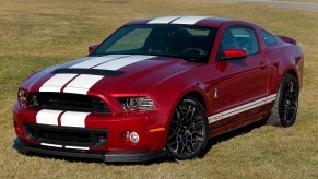 The 2013 Ford Mustang GT500 is a contender to take on the 2015 Dodge Hellcat for supercharged muscle car supremacy.