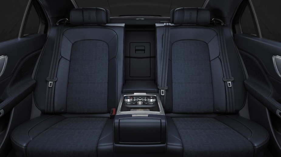 the rear seats of a 2017 lincoln continental