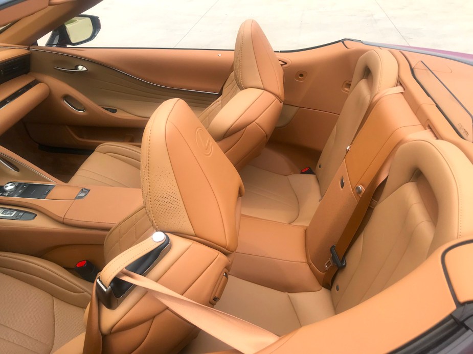 2021 Lexus LC 500 rear seat space