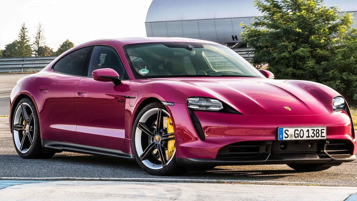 a 2021 porsche taycan, an outstanding ev that could soon benefit from the aftermarket suspension