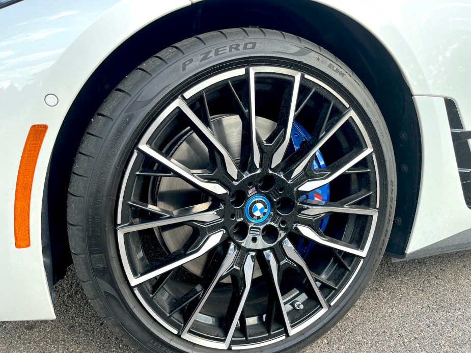 The optional 20-inch wheel on the 2022 BMW i4.