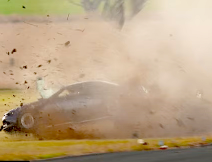 Watch: Nissan GTR Barrel Rolls 11 Times-Driver Survives
