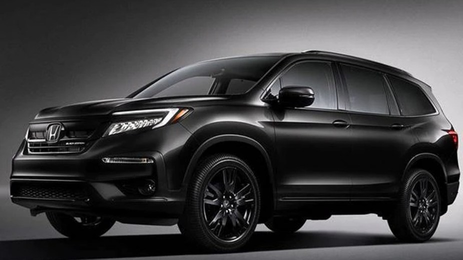 2022 Honda Pilot Black Edition Staged. This trim level doesn't provide as much value as the Elite or Touring models. 