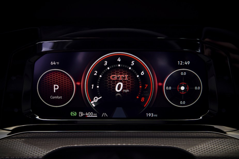 The digital cockpit in the 2022 Volkswagen GTI.