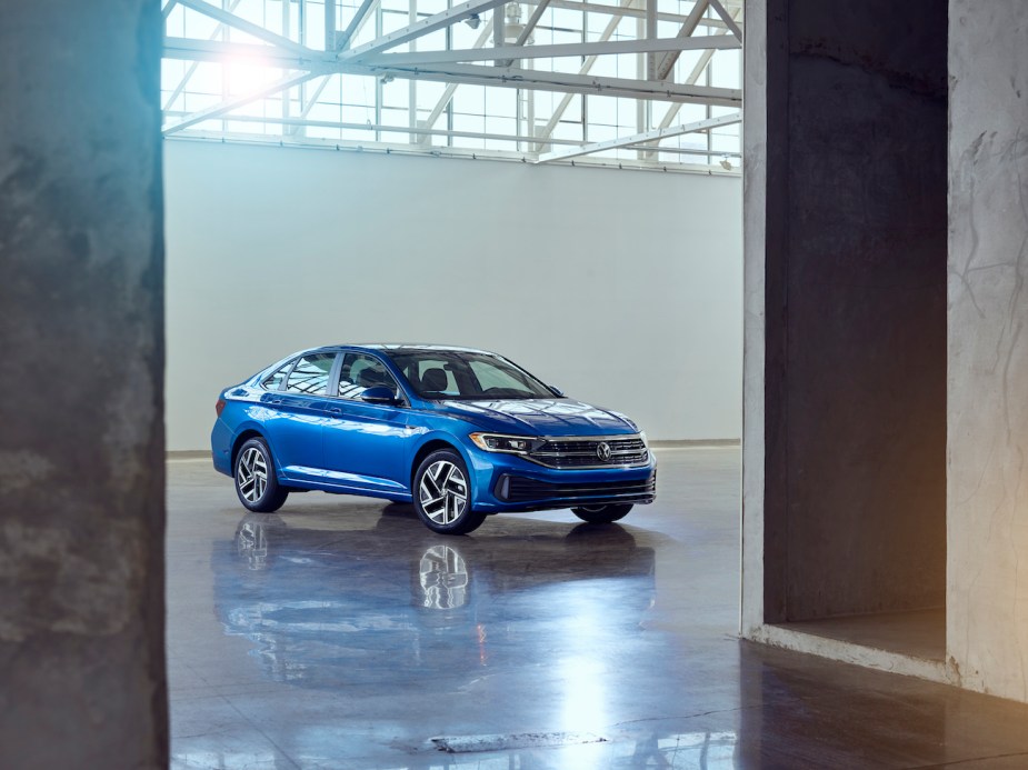 The front view of the 2022 Volkswagen Jetta