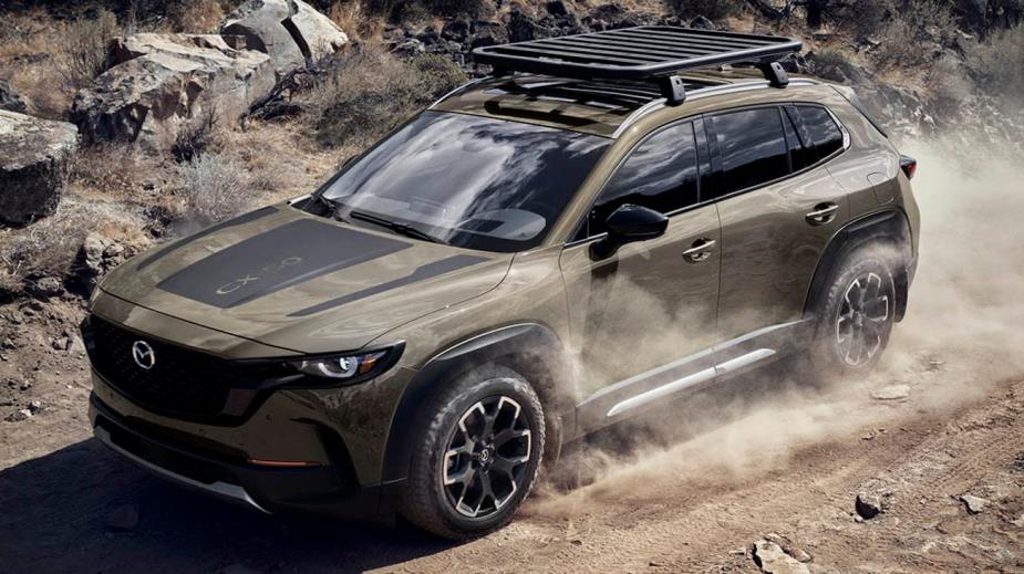 2023 Mazda CX-50 off-roading with tons of accesories
