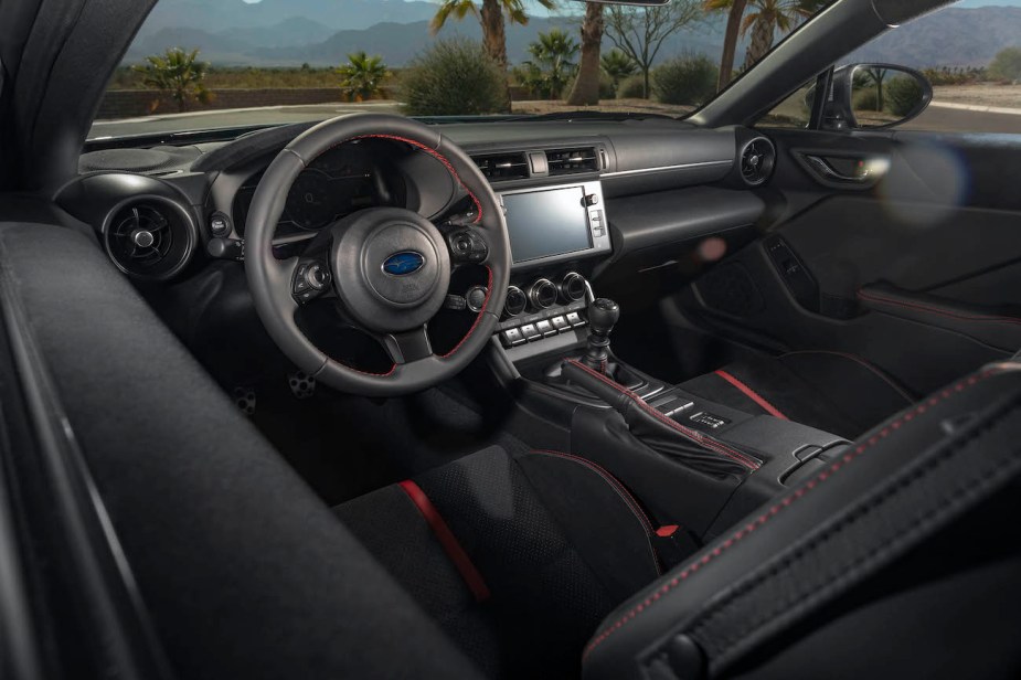 The front interior view of the 2023 Subaru BRZ