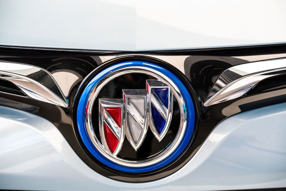 The Buick logo seen on a Buick Velite in Shanghai, China