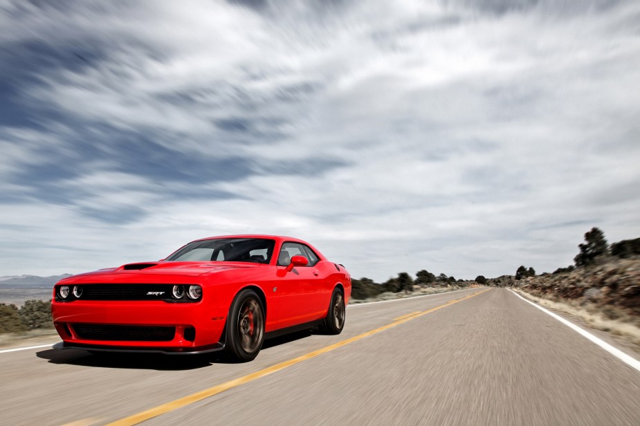 The Dodge Challenger SRT Hellcat, like this one, is a benchmark in the muscle car market.