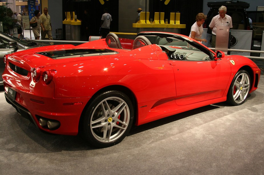 Ferrari F430 Spyder at Miami Auto Show, one of five collector cars Hagerty says is losing value